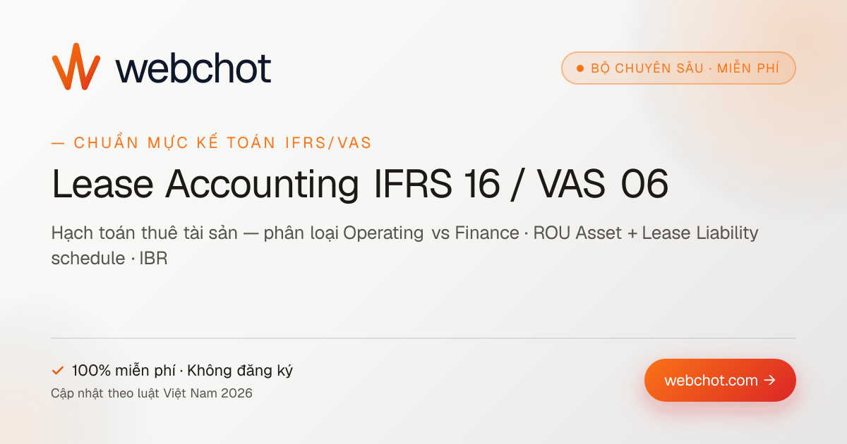 Lease Accounting IFRS 16 / VAS 06 — ROU Asset + Lease Liability ...